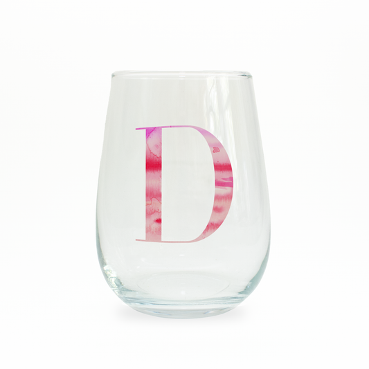 D Monogram Stemless Wine Glass
