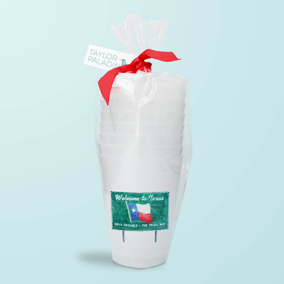 Welcome to Texas Sign Frosted Cups