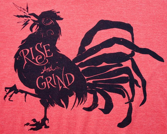 Rise and Grind T-Shirt - Heather Red