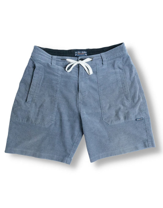 ARROYO 7" INSEAM STRETCH CORDUROY WALKSHORTS - STEEL BLUE