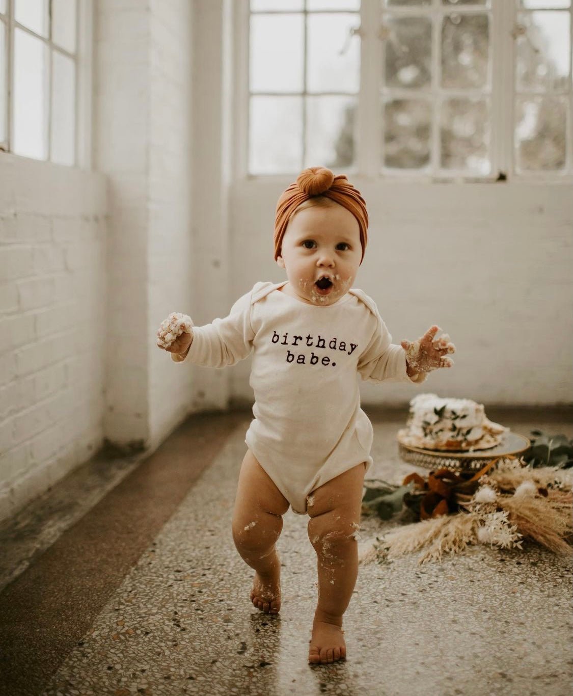 Birthday Babe Organic Bodysuit Long Sleeve