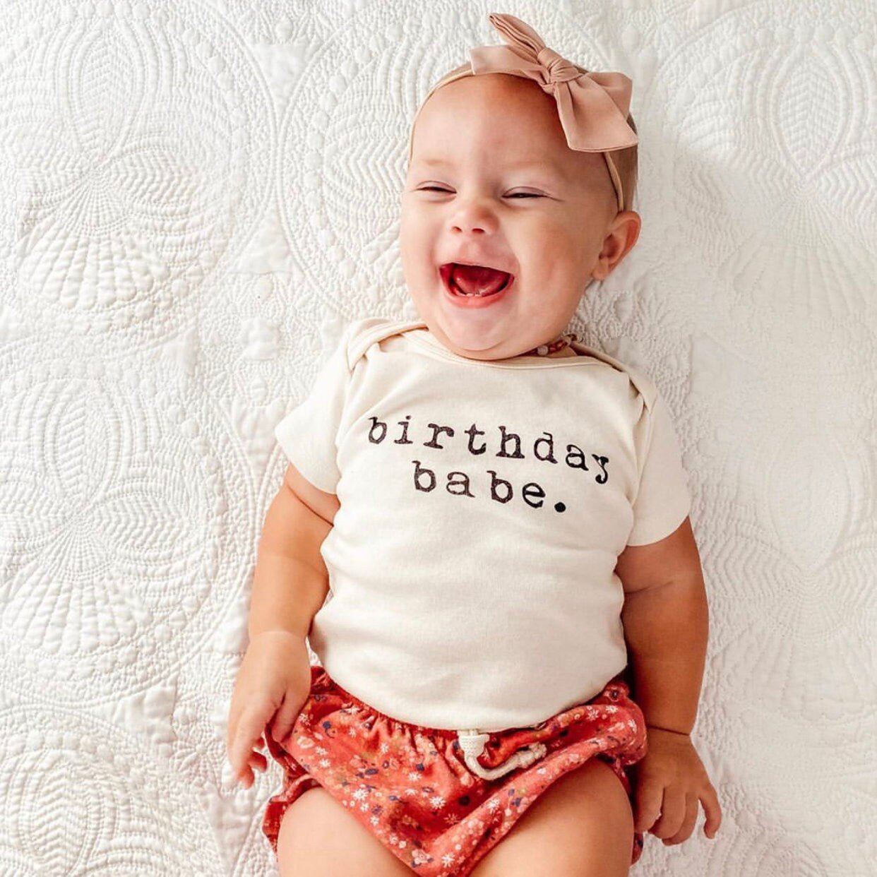 Birthday Babe Organic Baby Bodysuit