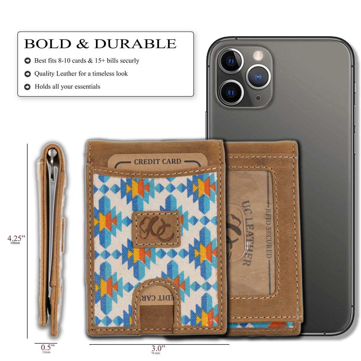 Leather Money Clip Bifold