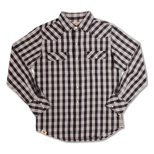 Black Palaka Western Snap Shirt