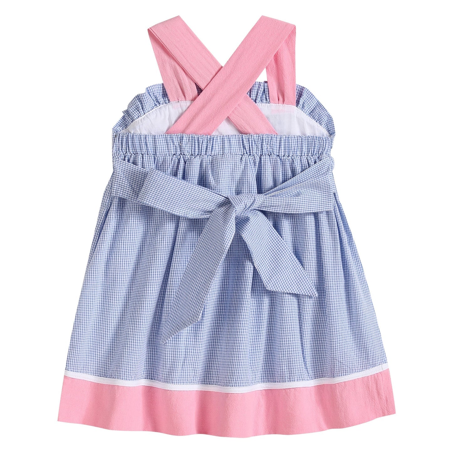 Blue and Pink Ocean Smocked Sundress