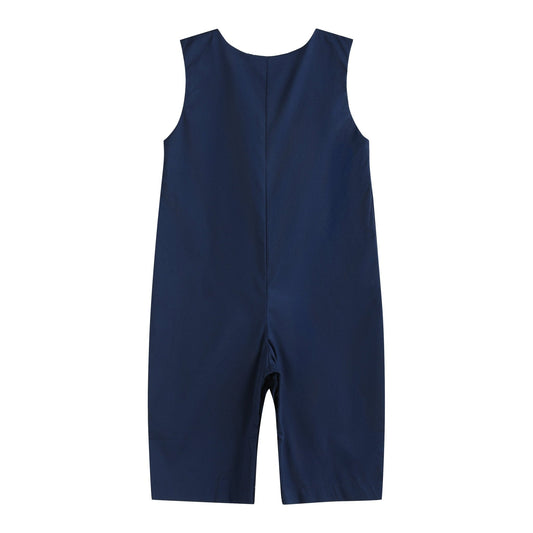 Blue Nativity Smocked Overalls