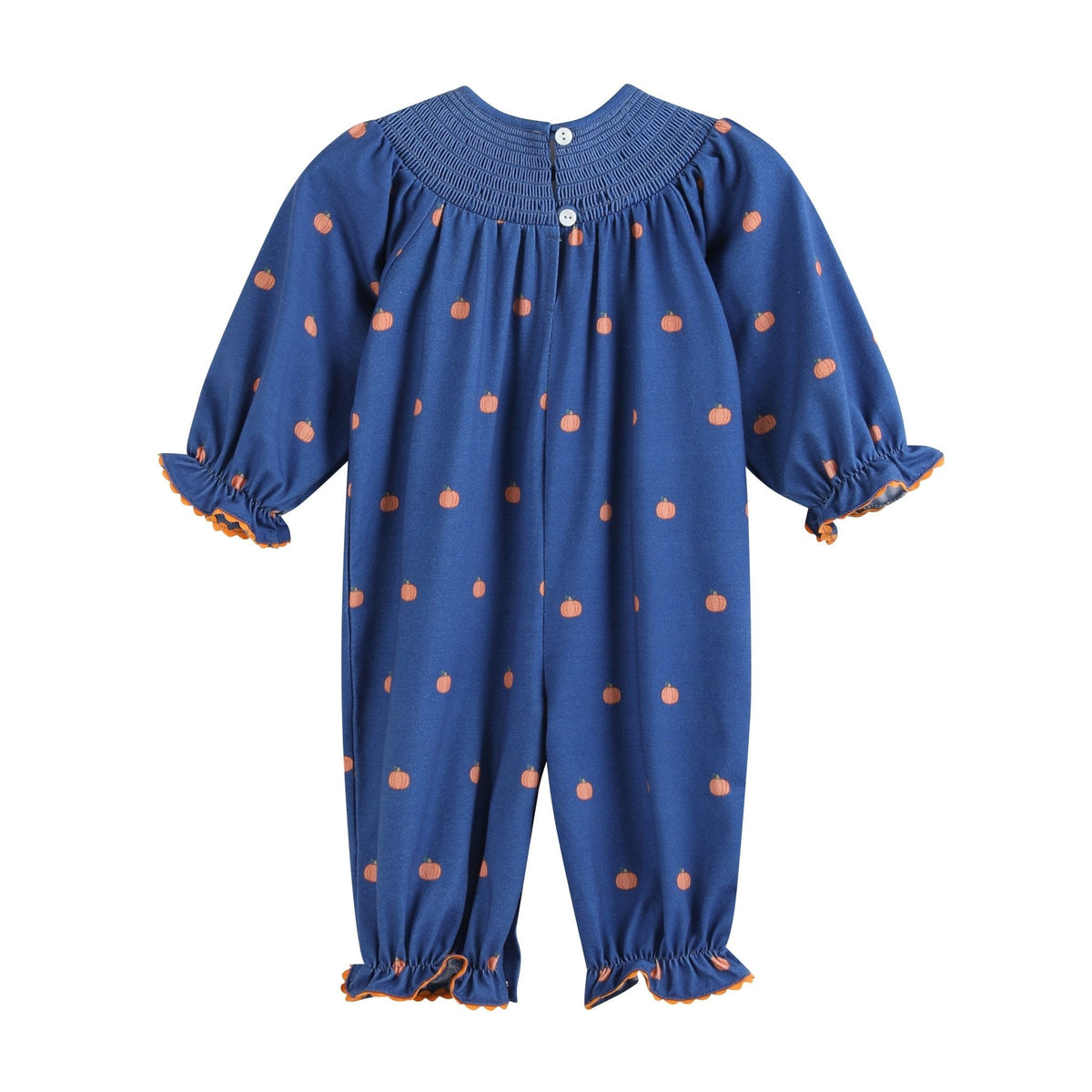 Blue Pumpkin Print Knit Smocked Playsuit