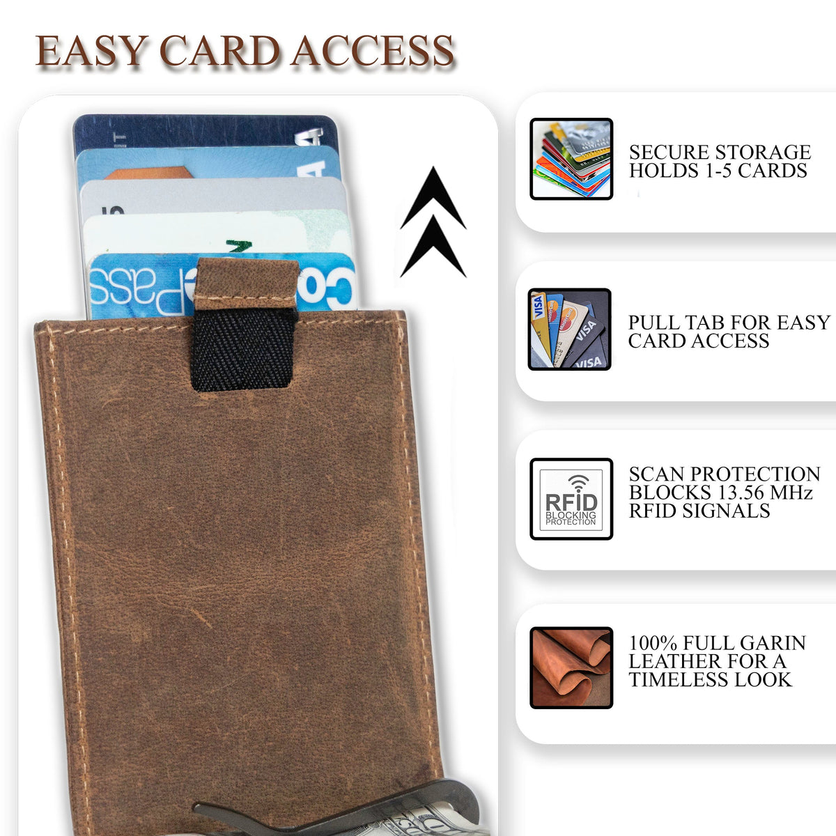 Leather Money Clip Bifold