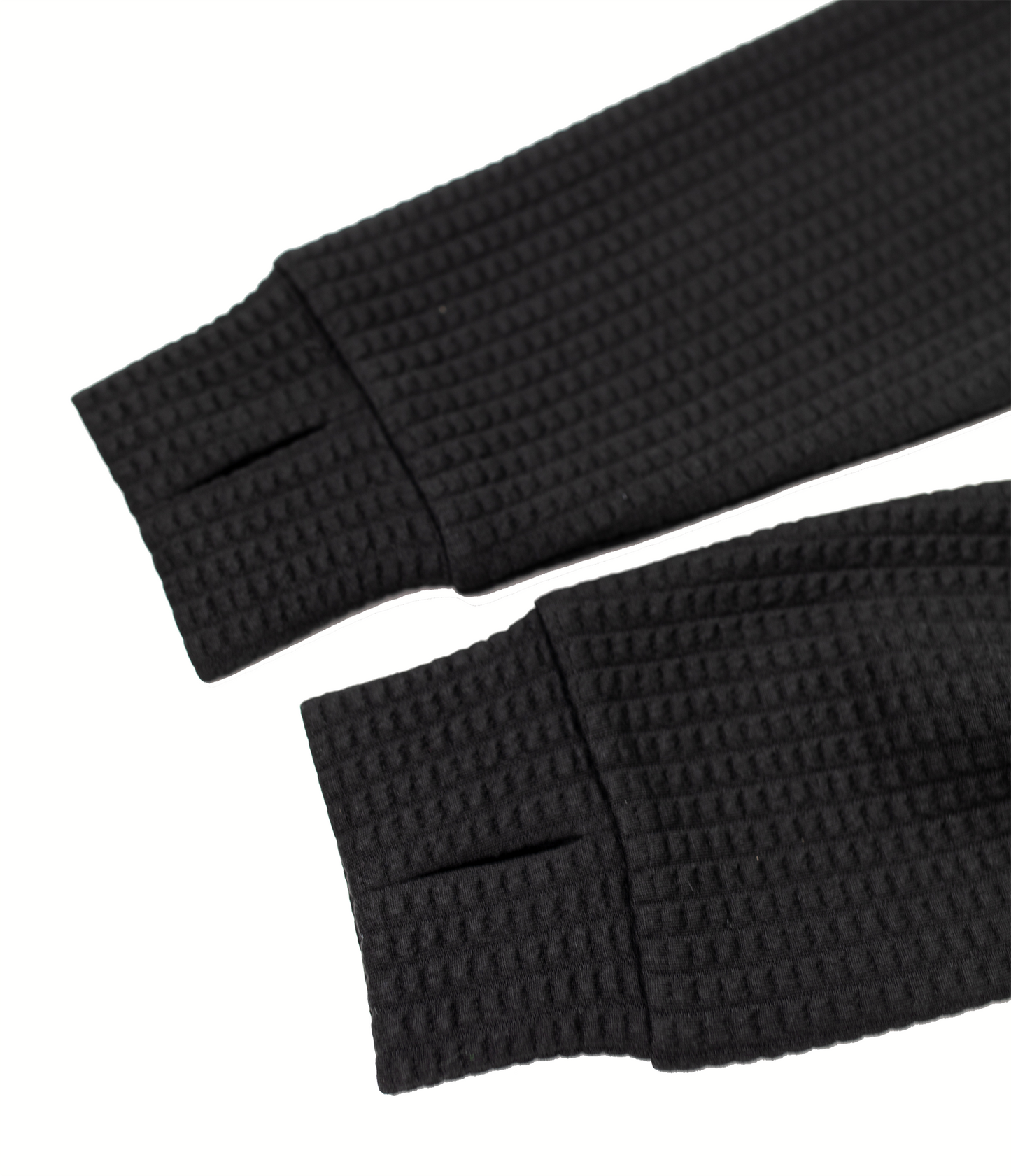 Women's Waffle 1/2 Zip (Black)