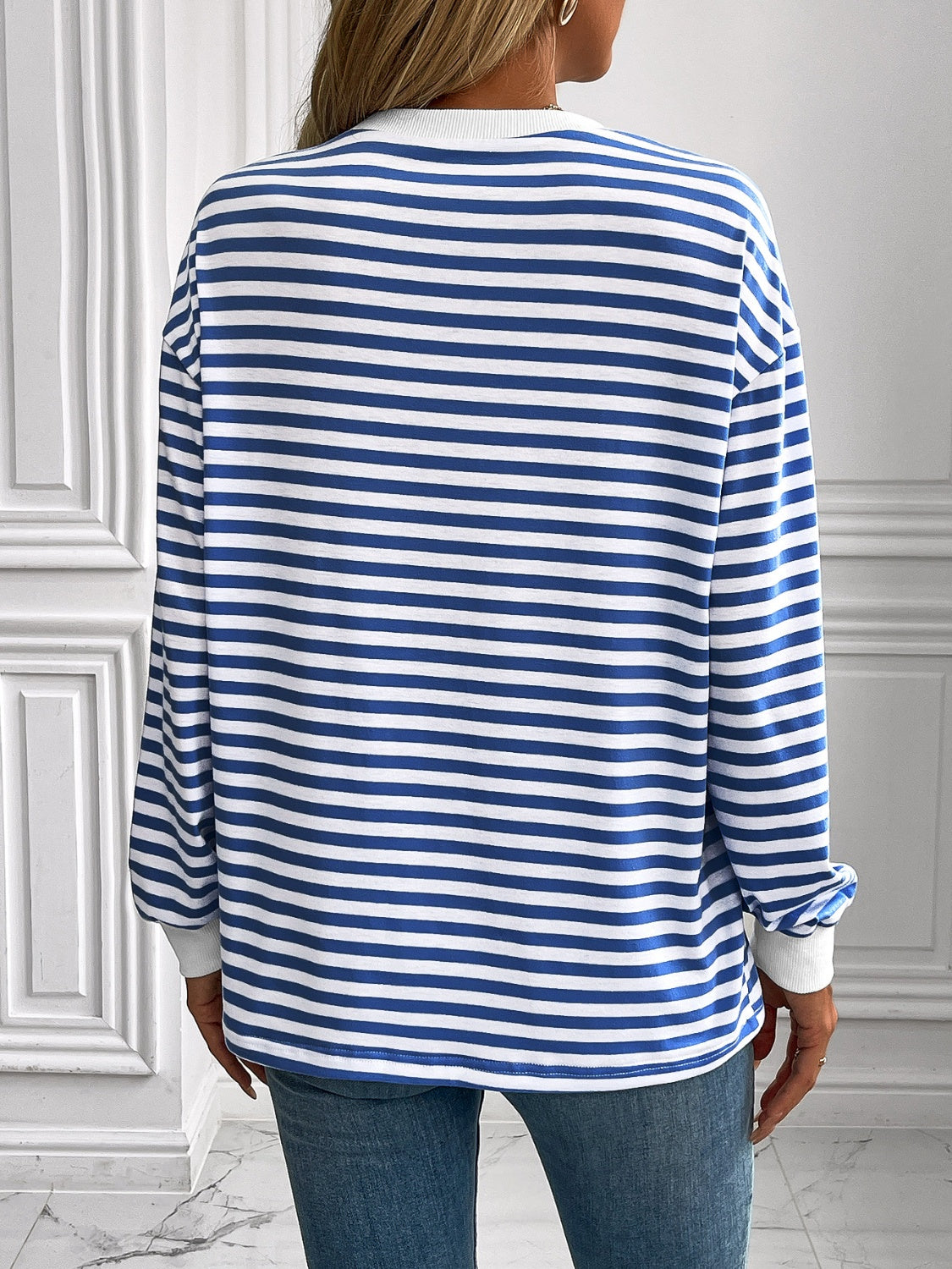 Ivy Lane Striped Long Sleeve Sweatshirt