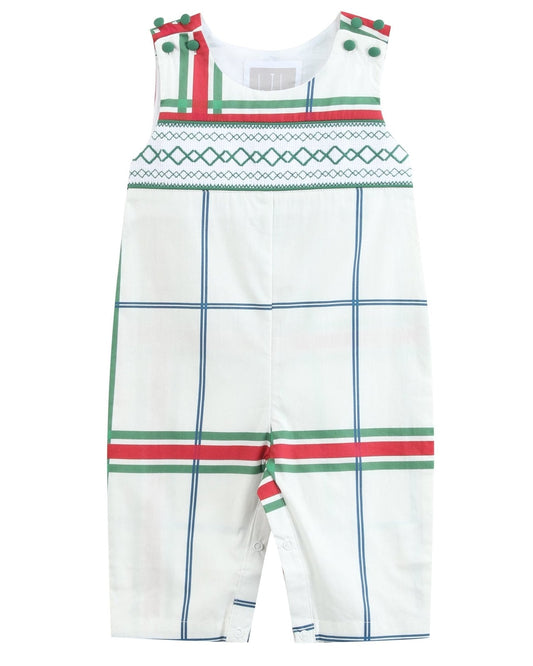 Christmas Plaid Smocked Longall