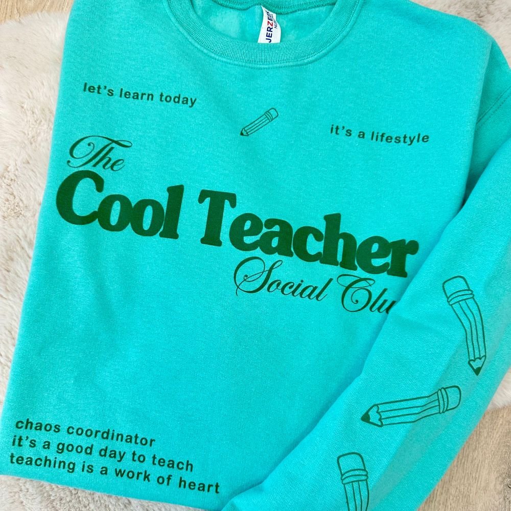 ‘Cool Teacher Social Club' Crewneck Sweatshirt