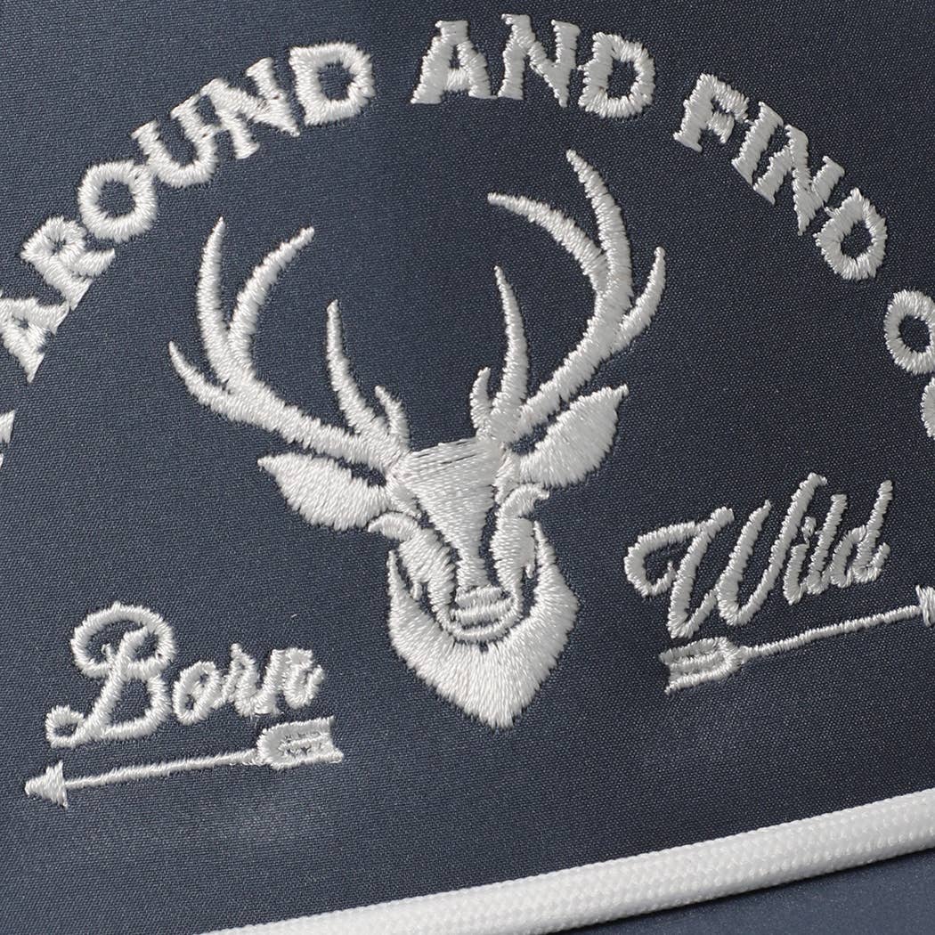 Buck Around And Find Out Embroidered Premium Trucker Hat - Blue