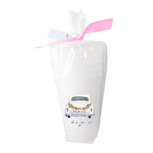 Just Married Frosted Cup