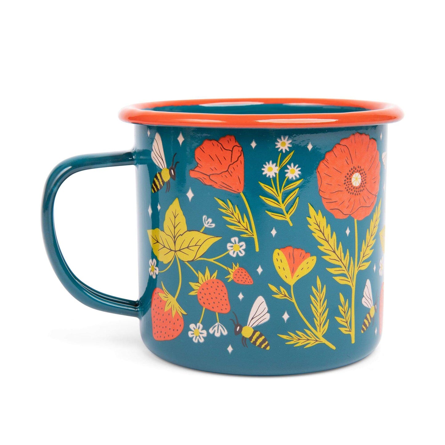 Garden Buzz Enamel Mug 16oz