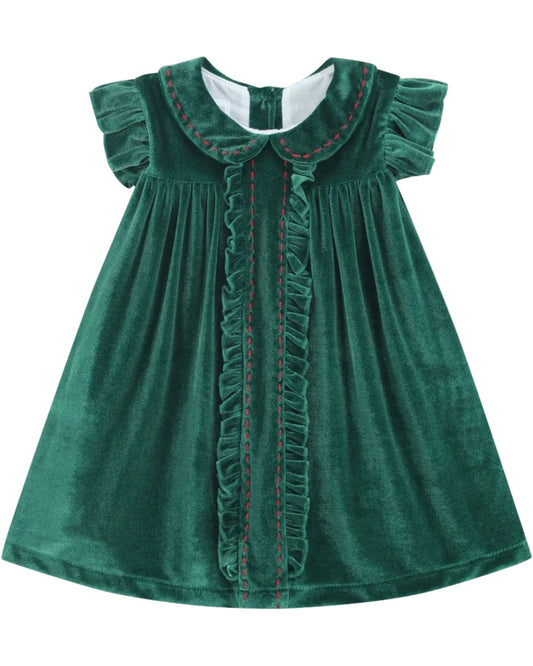 Green Velvet Holiday Dress