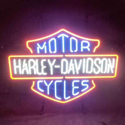 Harley Davidson Motorcycles Blue Neon Signs Light
