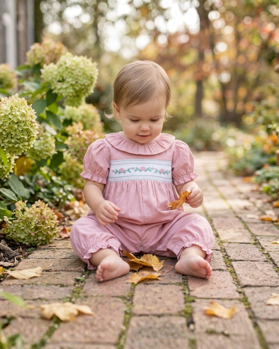 Heirloom Rose Ruffle Smocked Playsuit