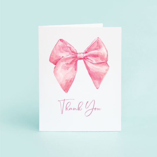 Pink Bow "Thank You"