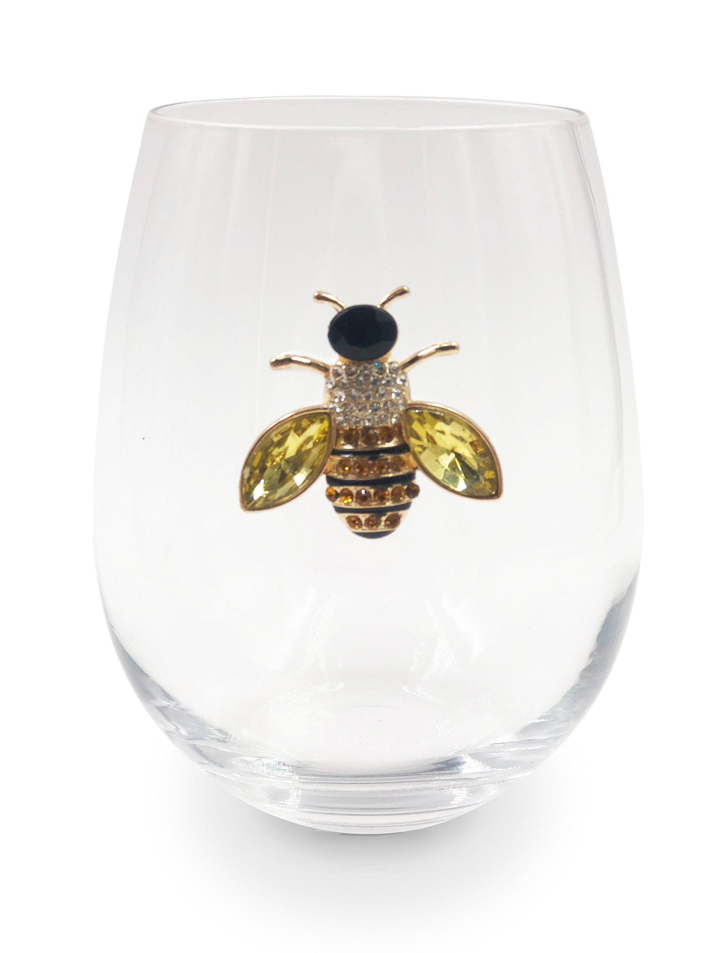 Jeweled Bee Wine Glasses