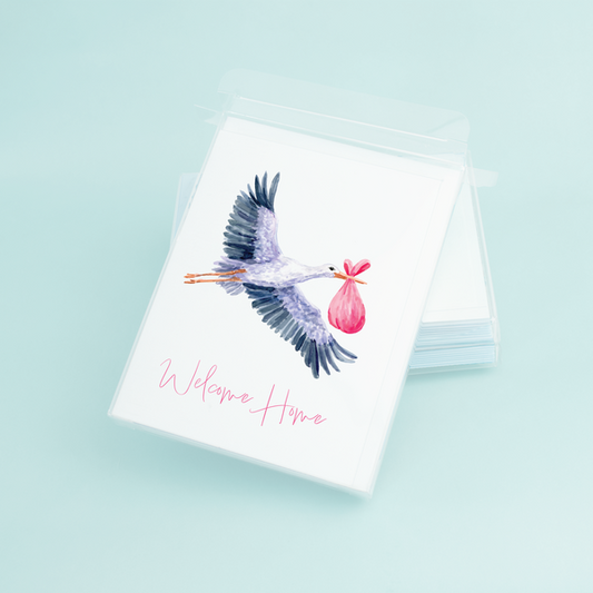 Pink Stork "Welcome Home"