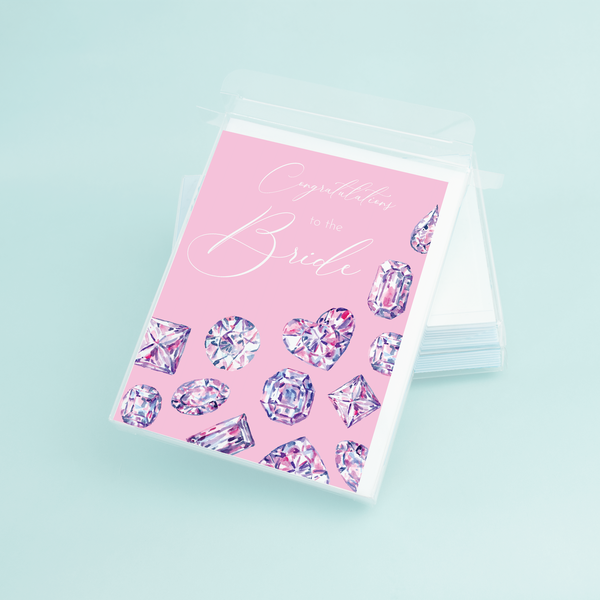 Pink Diamonds "Congratulations to the Bride"