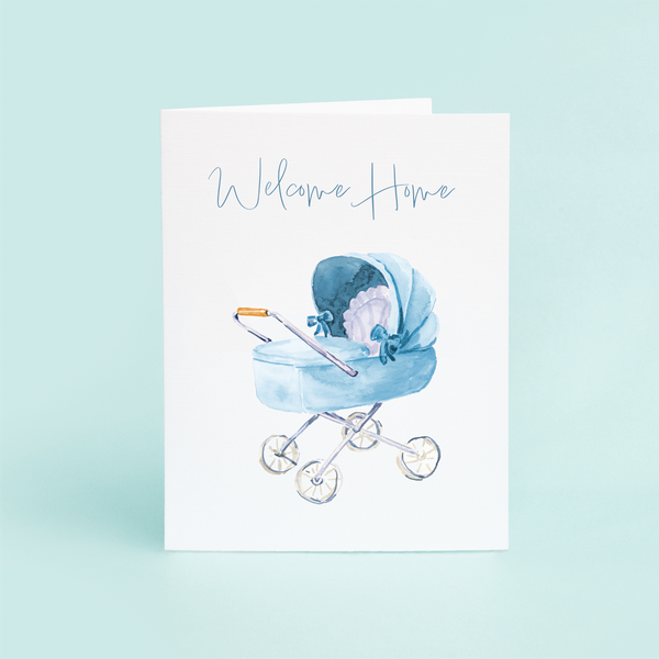 Blue Stroller "Welcome Home"