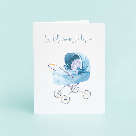 Blue Stroller "Welcome Home"