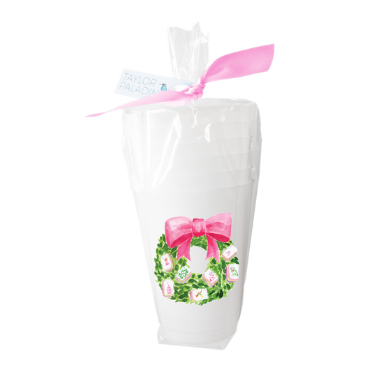 Mahjong Wreath Frosted Cup