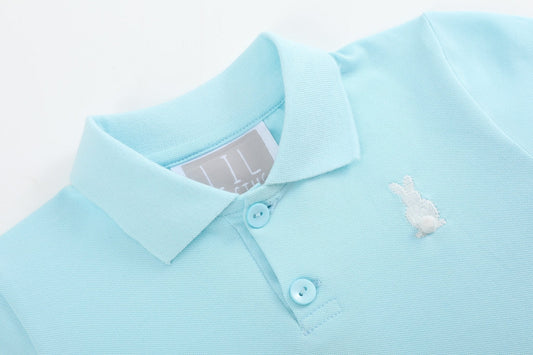 Light Blue Easter Bunny Polo Shirt