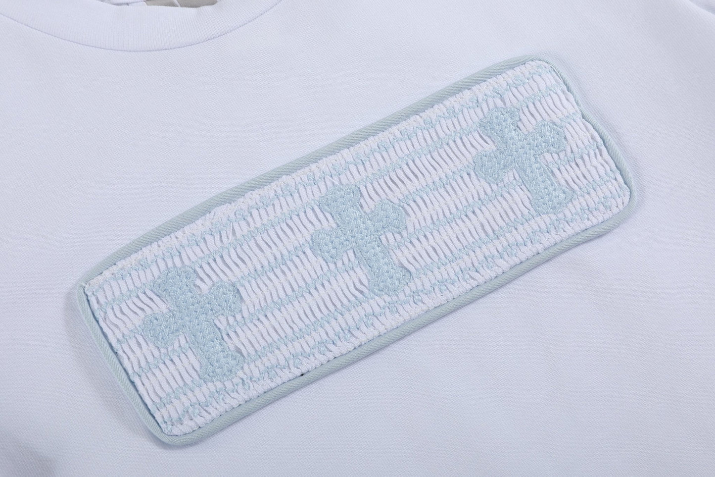 Light Blue Shorts and White Crosses Shirt Set