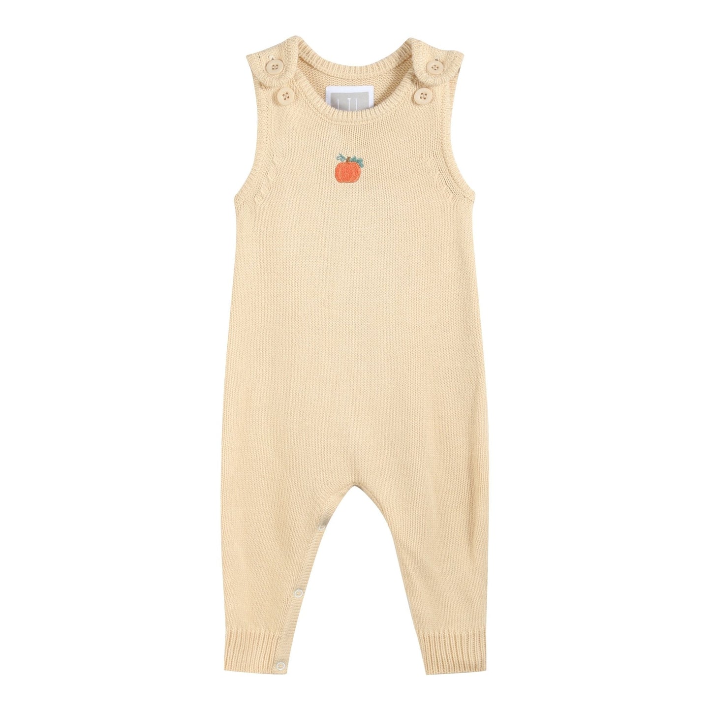 Light Brown Pumpkin Knit Romper