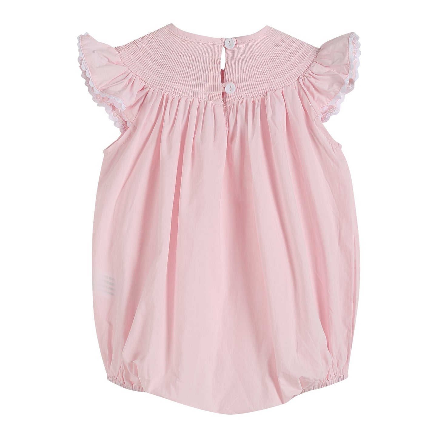 Light Pink Daisy Smocked Ruffle Romper