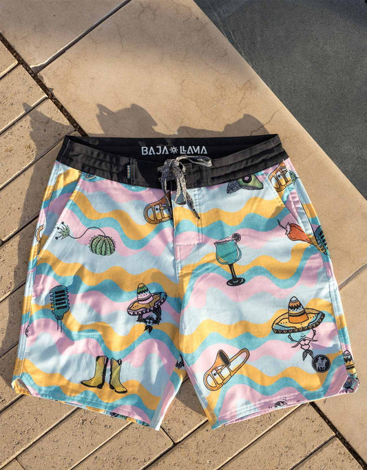 LOS THREE AMIGOS - SHIPWRECKS 18" BOARDSHORTS