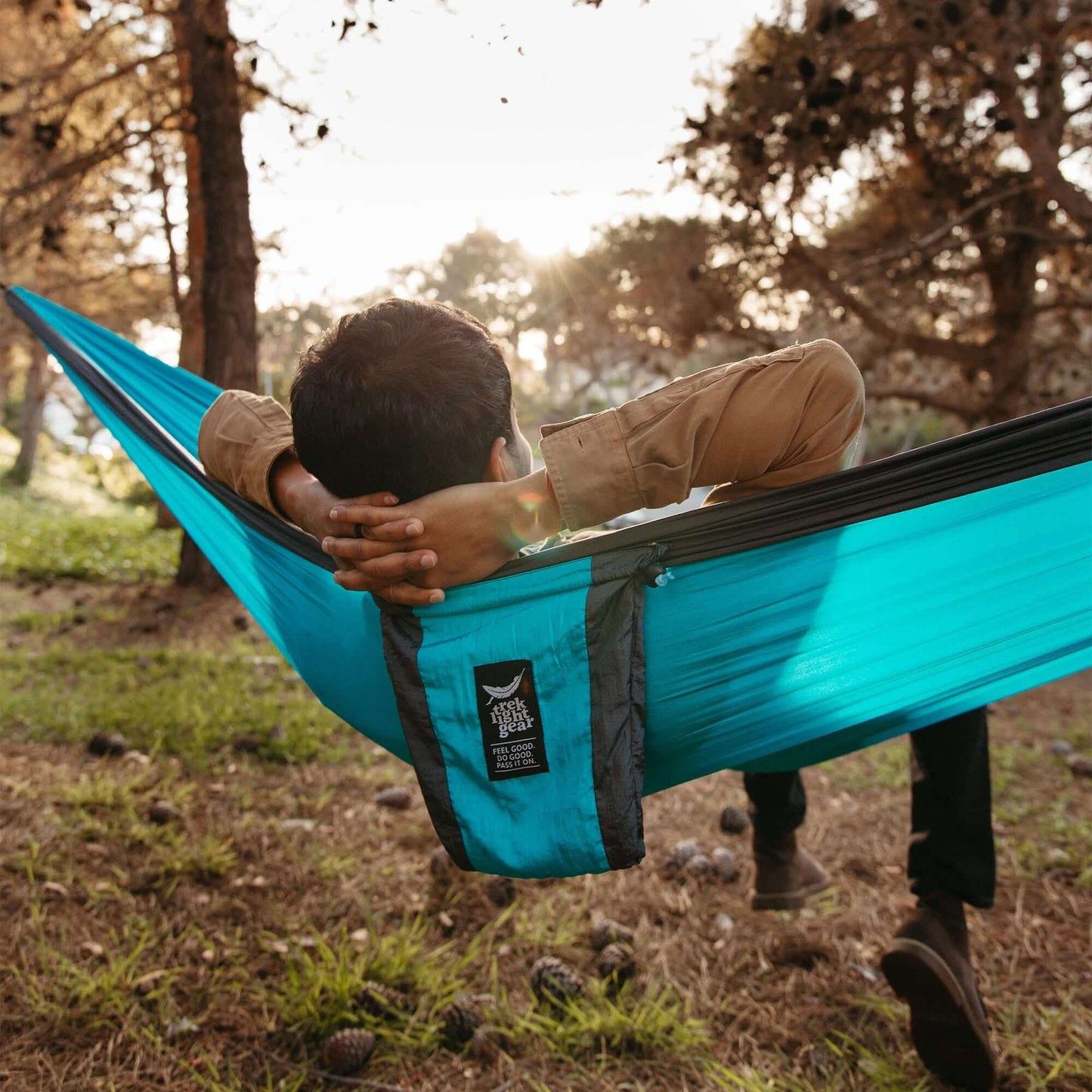 Double Hammock (Aqua & Charcoal)
