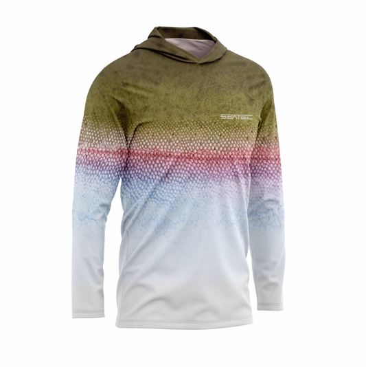 Rainbow Trout Sport Tec Hooded Long Sleeve – Men's