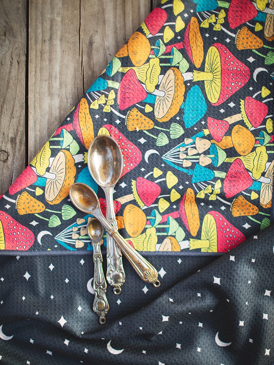 Midnight Mushroom Kitchen & Tea Towel