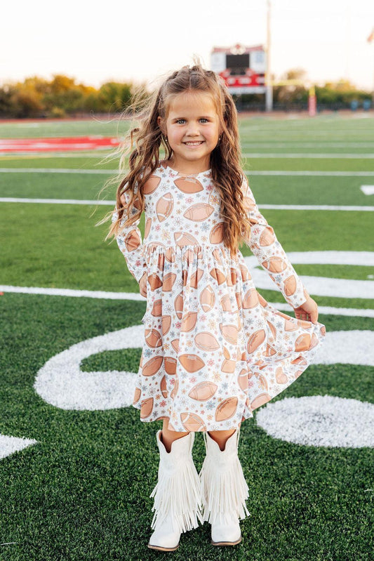 Football Friday L/S Pocket Twirl Dress