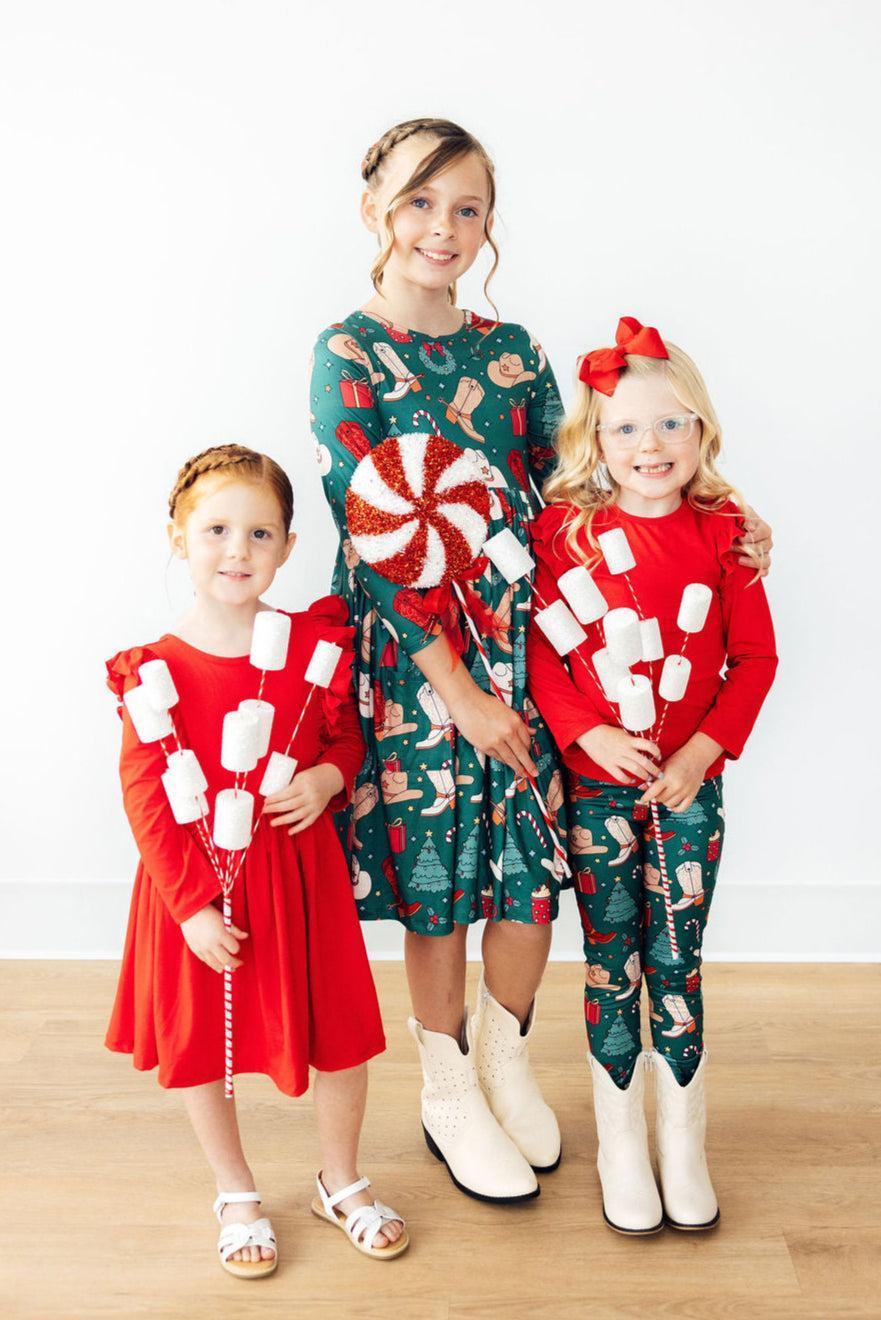 Western Wonderland L/S Pocket Twirl Dress