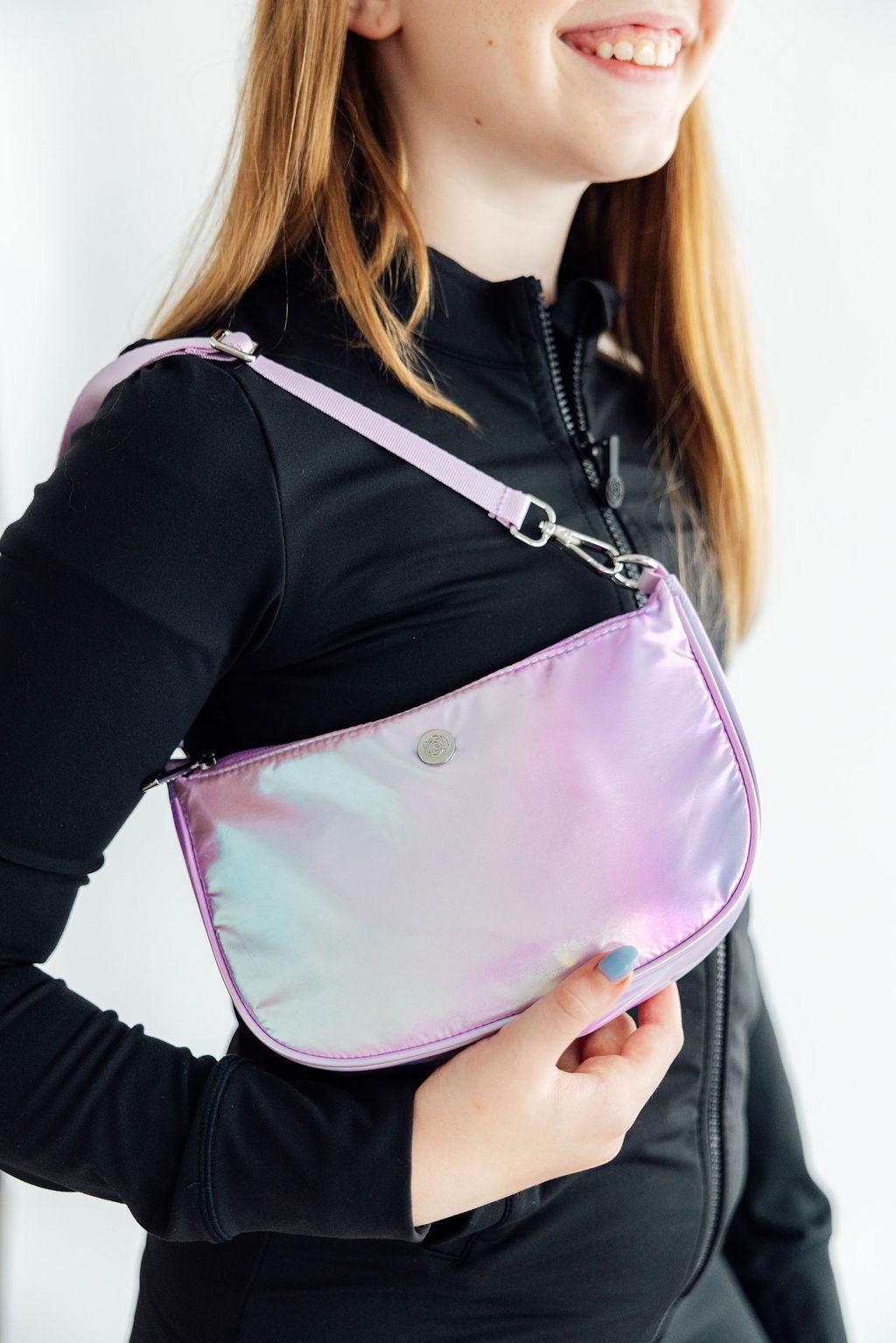 Lilac Iridescent Twirl & Go Purse