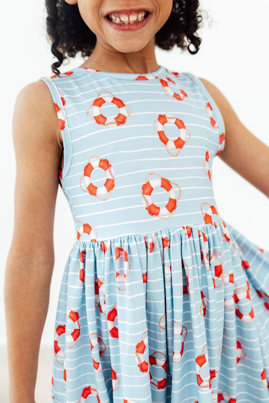 Little Lifeguard Tank Twirl Dress