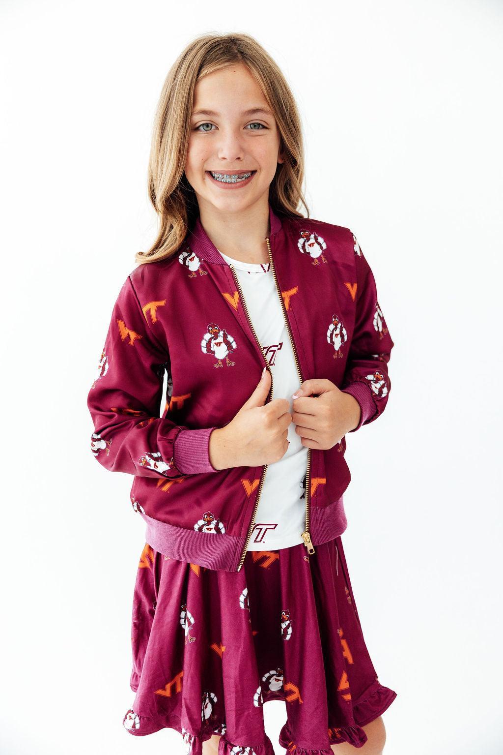Virginia Tech Maroon Hokie Satin Jacket