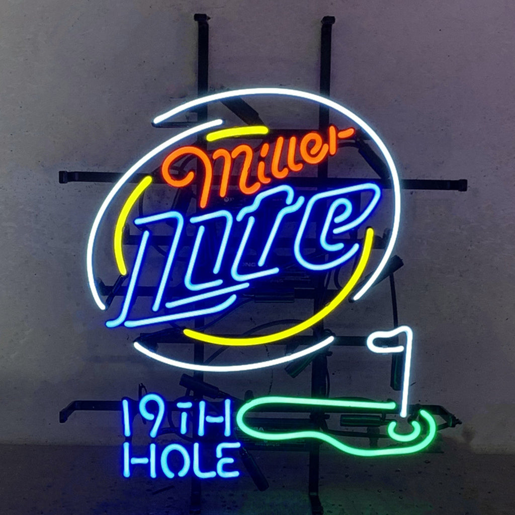 Miller Lite 19th Hole Golf Neon Signs Light