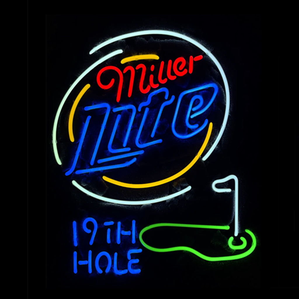 Miller Lite 19th Hole Golf Neon Signs Light