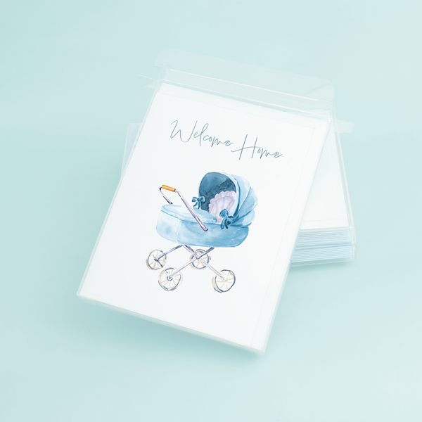 Blue Stroller "Welcome Home"