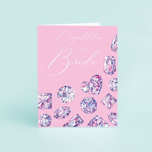 Pink Diamonds "Congratulations to the Bride"