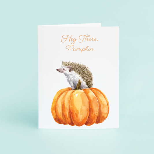Fall Hedgehog "Hey There Pumpkin"