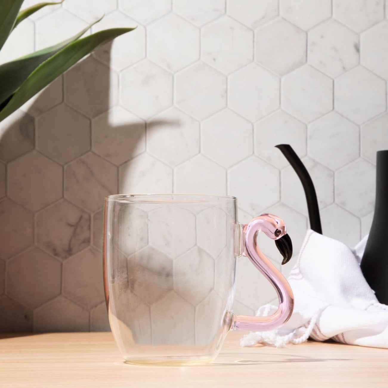 3D Flamingo Glass Mugs