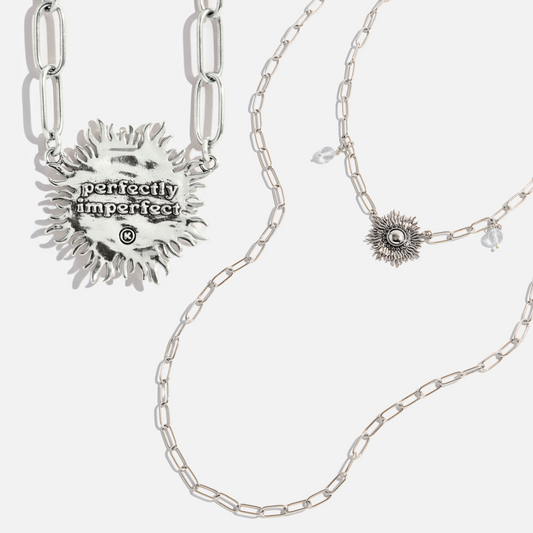 Perfectly Imperfect Sunburst Long Chain Necklace