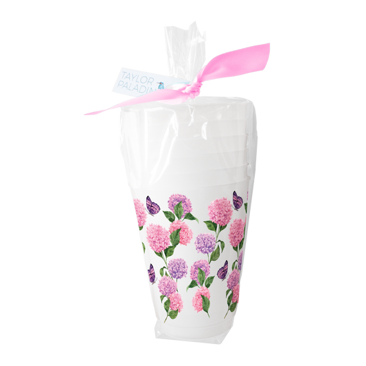 Pink Hydrangea Frosted Cup